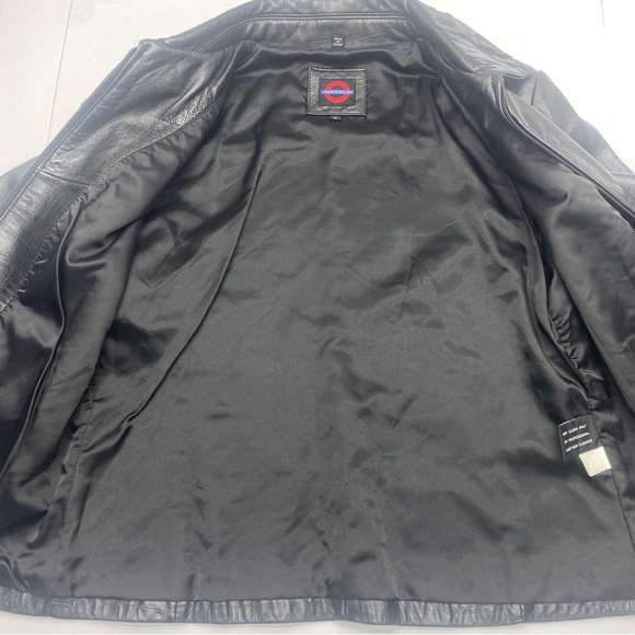 Underground Black Textured Leather Jacket Women’s LG Pockets Zip Closure CLASSIC - Picture 8 of 16